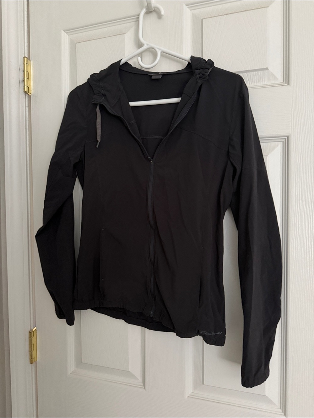 Eddie Bauer Black Hooded Zip-Up Jacket - Women